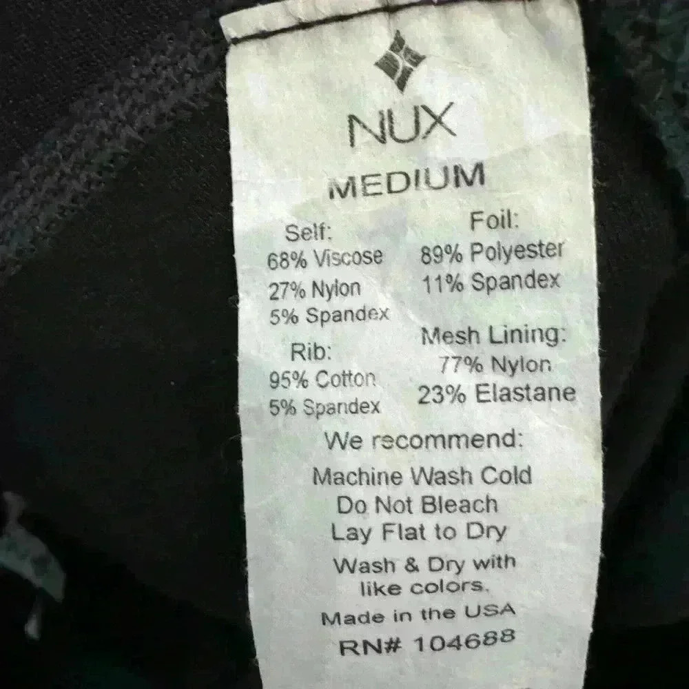 Women’s NUX Ankle Leggings: Pull String Waist Faux Leather Accents: Size M - Picture 8 of 8